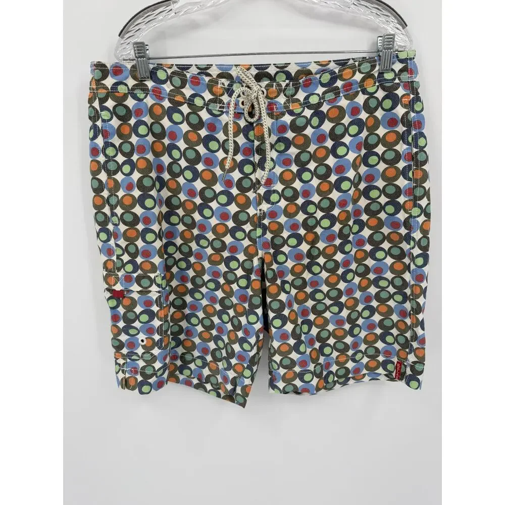 Tommy Bahama Relax Mens Geometric Board Shorts Swim Trunks L Preppy Vacation
